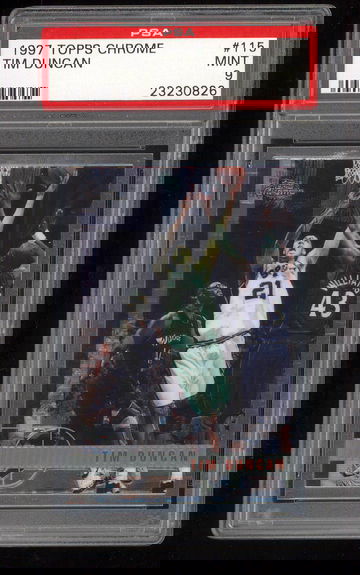 1997 Topps Chrome Tim Duncan PSA 9 
