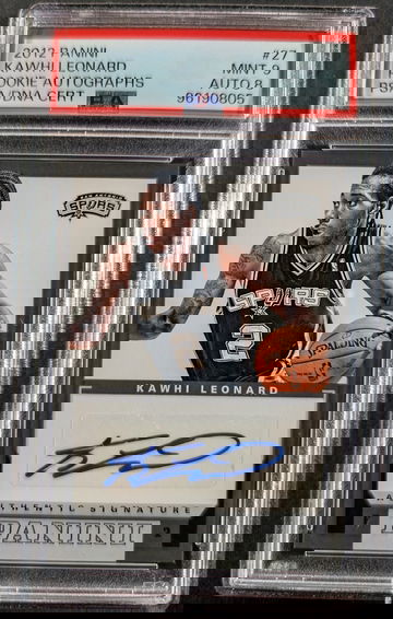 2012 Panini Rookie Autographs #27 Kawhi Leonard PSA 9 AU 8