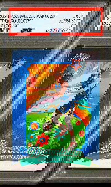 2023 Stephen Curry Panini One And One Downtown Holo PSA 10 GEM MINT #16 & SP Vertical