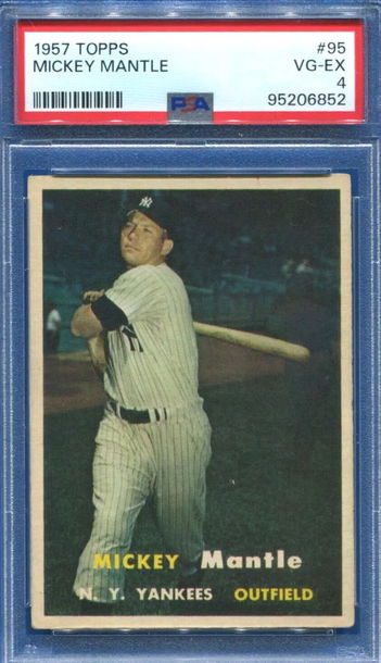 1957 Topps #95 Mickey Mantle PSA 4