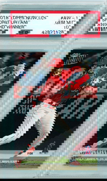 2018 Topps Now O/S #AW-1 Shohei Ohtani Award Winner PSA 10 GEM MINT!