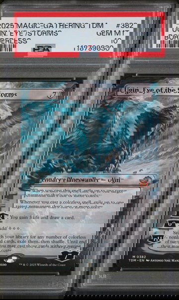 2025 Magic the Gathering Tarkir: Dragonstorm Borderless Ugin Eye of the Storms #382 PSA 10