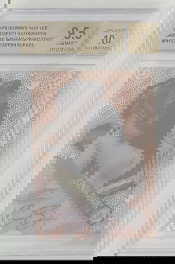 2018 Bowman High Tek Orange Magma Diffractor Corbin Burnes auto rc BGS 9.5