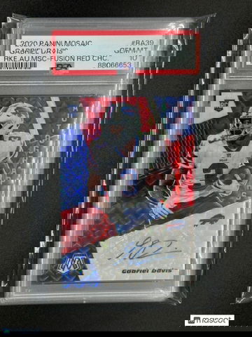 2020 Mosaic Gabriel Davis Rookie Auto Fusion Red Choice - PSA 10