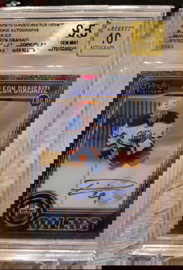 2014/15 O-Pee-Chee Platinum Leon Draisaitl Black Ice Auto BGS 9.5