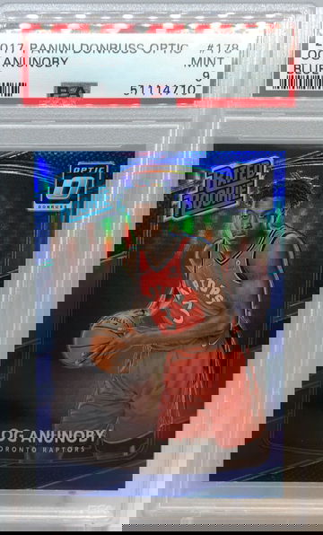 2017 Optic OG Anunoby Rookie Blue PSA 9 MINT