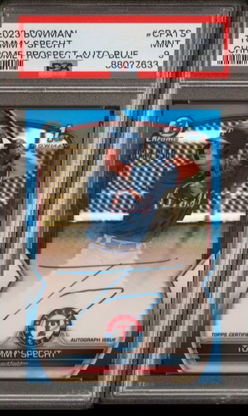 2023 Bowman Chrome Tommy Specht Blue Refractor Autograph #/150 #CPATS PSA 9 [BL-3B.15]