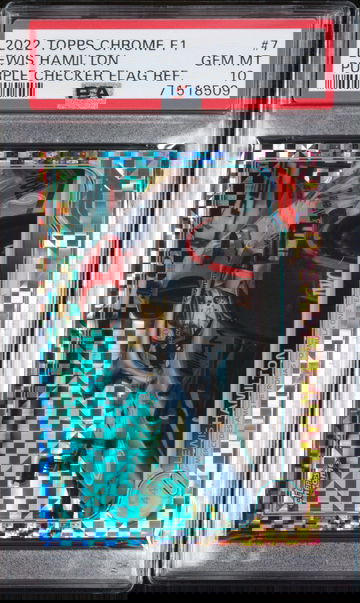 2022 Topps Chrome F1 Lewis Hamilton Purple Checker Flag Refractor /199 Formula 1 #7