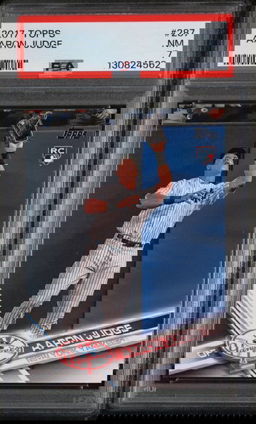 2017 Topps Catching Aaron Judge #287A PSA 7