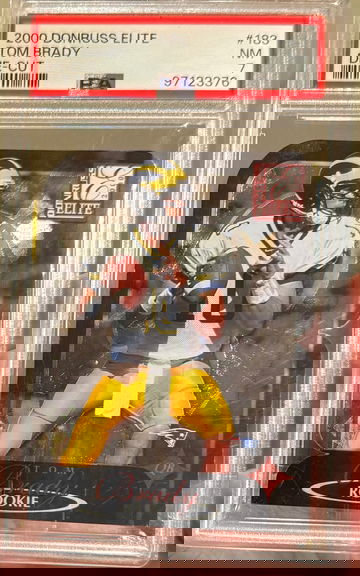 2000 Donruss Elite Tom Brady Die-Cut Rookie /2000 PSA 7