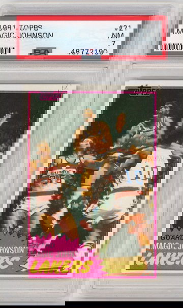 Magic Johnson 1981 Topps PSA 7
