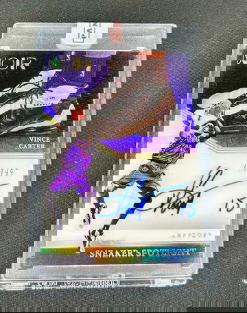 2021 Vince Carter Panini Noir Sneaker Spotlight Auto SEALED /99 Signature Shoes Autograph SP