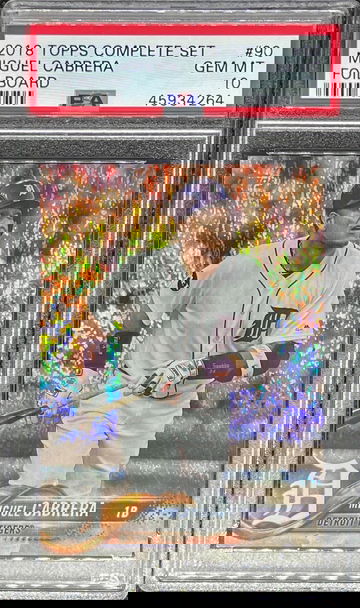 2018 Topps Foilboard /190 Miguel Cabrera PSA 10