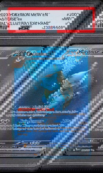 2023 Pokemon Scarlet and Violet 151 Special Illustration Rare Blastoise Ex #200 PSA 9