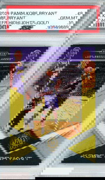 2019 PANINI KOBE BRYANT KOBE BRYANT #8 CAREER HIGHLIGHTS-GOLD 2 OF 8 PSA 10