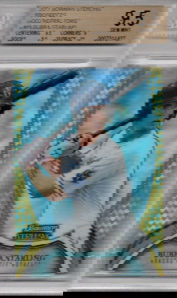 2011 Bowman Sterling BUBBA STARLING GOLD REFRACTOR [BGS 9.5]