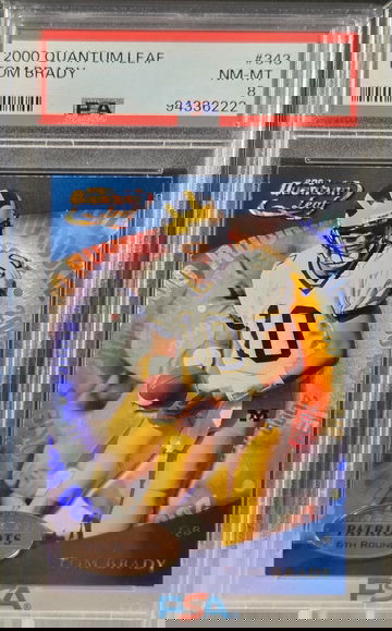 2000 Quantum Leaf Tom Brady #343 PSA 8
