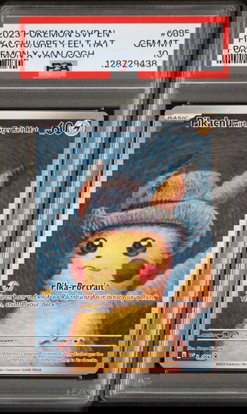 2023 Pokemon Black Star Promos Pokemon X Van Gogh Pikachu With Grey Felt Hat #085 PSA 10