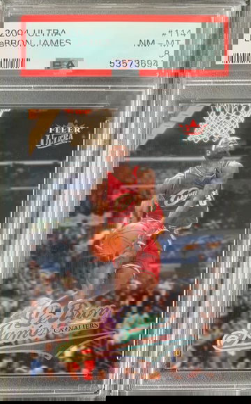 2004 Fleer Ultra LeBron James Second Year PSA 8 #114