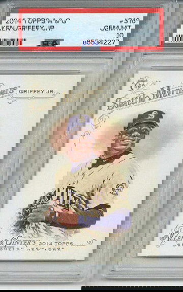 2014 TOPPS ALLEN & GINTER KEN GRIFFEY JR. CARD SEATTLE MARINERS PSA 10 LOW POP