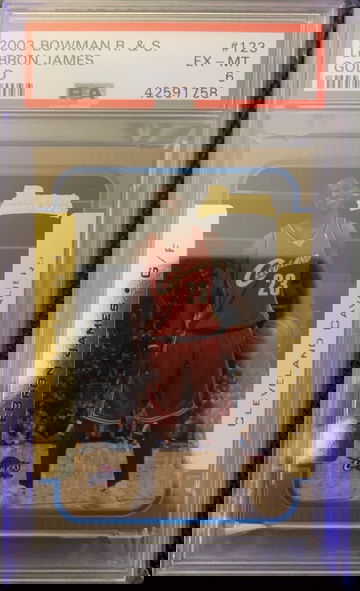 2003 Bowman R&S LEBRON JAMES Gold #123 PSA6