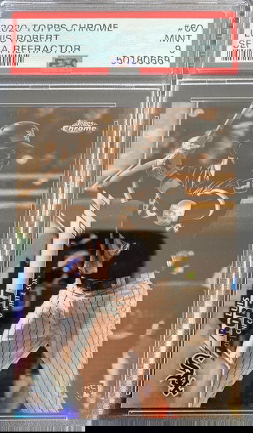 2020 Luis Robert Topps Chrome Sepia Refractor PSA 9