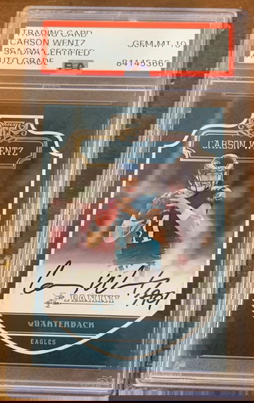 Carson Wentz Auto PSA 10