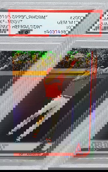 2019 Topps Chrome #200 Mike Trout  Refractor PSA 10