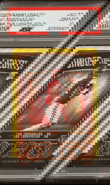 2020 Panini Legacy Under the Lights Gold Tua Tagovailoa #UL-TT RC /25 PSA 10