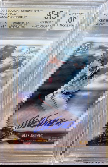 2018 Bowman Chrome Alek Thomas Auto BGS 9.5