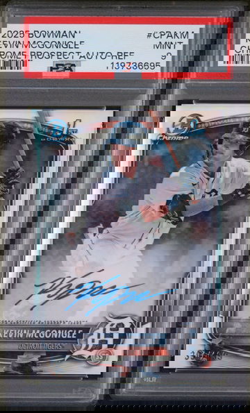 2025 Bowman Chrome Prospect Autograph Refractor Kevin Mcgonigle #CPAKM /499 PSA 9