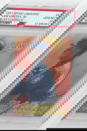 PSA 10 GEM MINT 1997 METAL UNIVERSE KEN GRIFFEY JR BLAST FURNACE #6