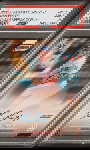 2022 Stadium Club Chrome Ryan Pepiot Auto Superfractor PSA 9