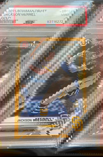 2021 Bowman Draft Gold /50 PSA 9 Jackson Merrill