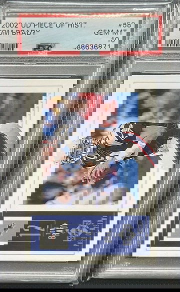 2002 UD Piece Of History Tom Brady SP Insert PSA 10 Gem Mint #58 2nd Rookie Year