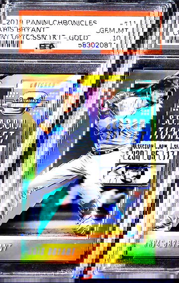 Kris Bryant 2019 Panini Chronicles Contenders Optic Season Ticket Gold PSA 10