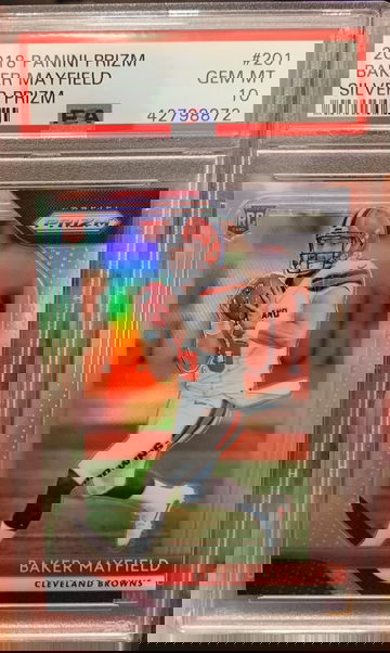 2018 Prizm Silver Baker Mayfield PSA 10