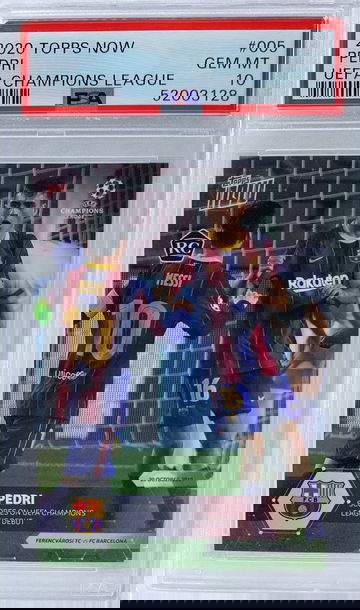 Pedri With Messi 2020 Topps Now UEFA PSA 10 Rookie #005 Barcelona 💎 Gem Mint