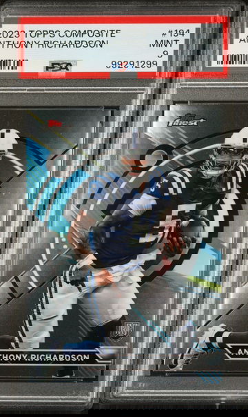 Anthony Richardson 2023 Topps Finest NFL #194 Rookie Football Card PSA 9 Mint