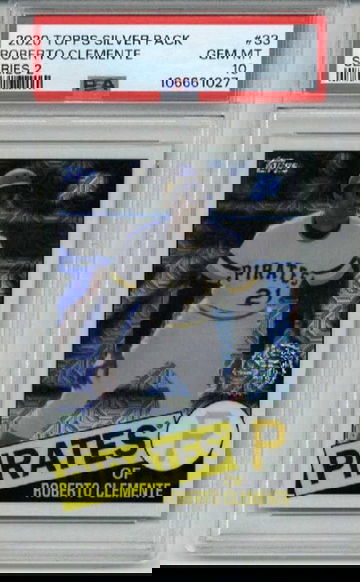 2020 TOPPS SILVER PACK 1985 CHROME PROMO SERIES 2 ROBERTO CLEMENTE PSA 10