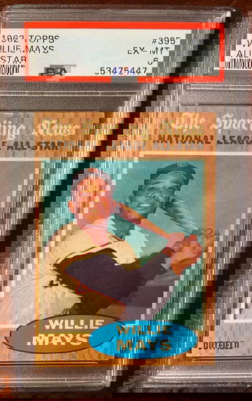 1962 Topps Willie Mays All Star PSA 6 Freshly Graded