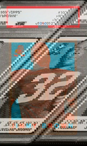 1959 Topps Football #10 Jim Brown PSA 1.5 FR HOF! 2ND YEAR CARD!!