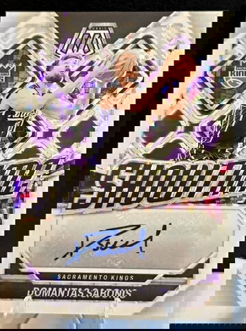 2023-24 Mosaic  Domantas Sabonis  Showtime  White Prizm  Auto  /25 SSP  Kings