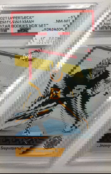 2021 Upper Deck Jeremy Swayman Star Rookies PSA 8