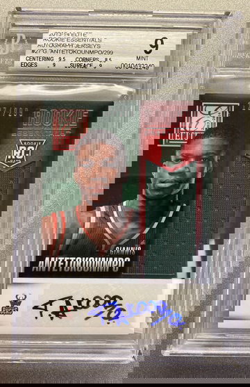 GIANNIS ANTETOKOUNMPO 2013 ELITE EXTRA ROOKIE PATCH AUTO #/299 BGS 9 MINT AUTO 10