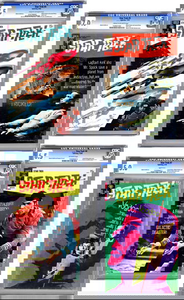 STAR TREK #4-5-6-7 CGC 7.5-7.0-6.5-5.0 CLASSIC 1960’S SCI-FI TV GOLD KEY 1969-70