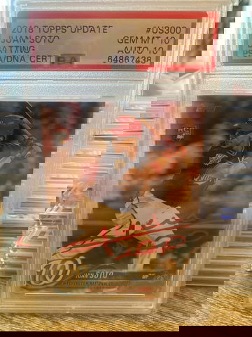 Juan Soto Topps Update RC Auto psa 10/10