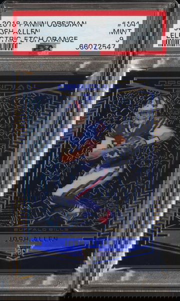 2018 Obsidian JOSH ALLEN RC Electric Etch Orange #d/50 PSA 9 MINT!!