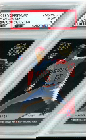 2018 Topps Now #MOY-3 Shohei Ohtani Moment of the Year PSA 9 MINT!