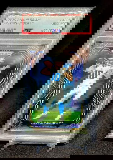 2020 Panini Prizm Justin Herbert rookie base PSA 10